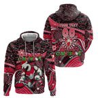 Merry Christmas AFL Swans Zip Hoodie Aboriginal Santa Football Mascot DT02