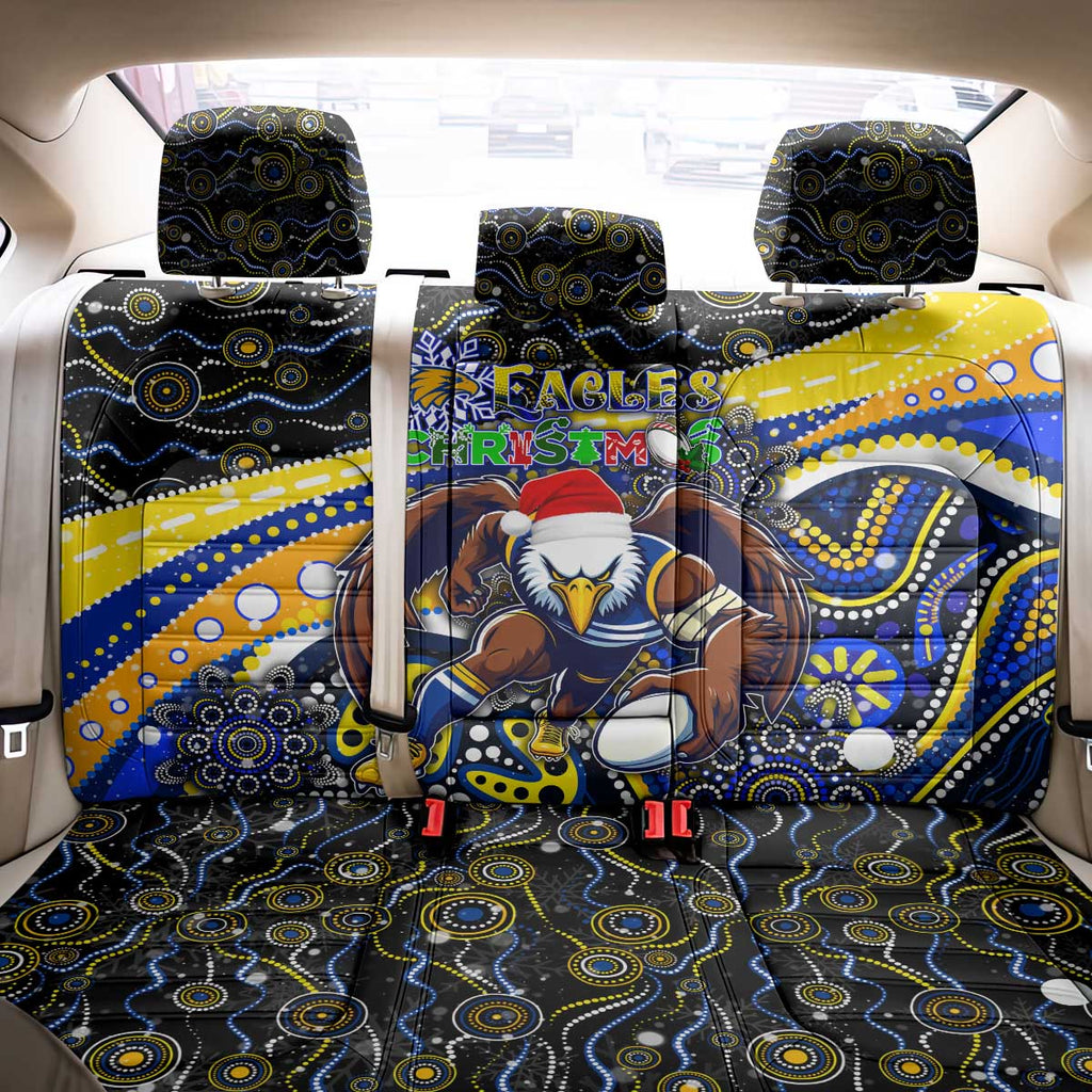 Merry Christmas AFL Eagles Back Car Seat Cover Aboriginal Santa Football Mascot