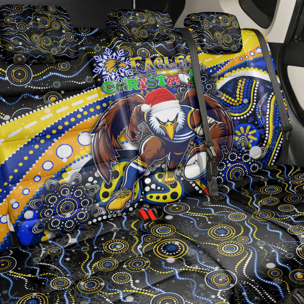 Merry Christmas AFL Eagles Back Car Seat Cover Aboriginal Santa Football Mascot