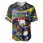 Merry Christmas AFL Eagles Baseball Jersey Aboriginal Santa Football Mascot