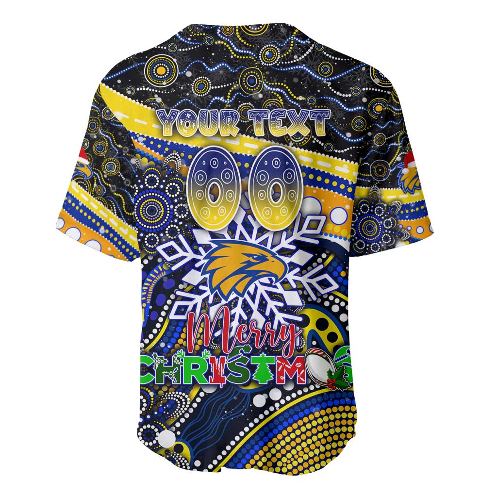 Merry Christmas AFL Eagles Baseball Jersey Aboriginal Santa Football Mascot