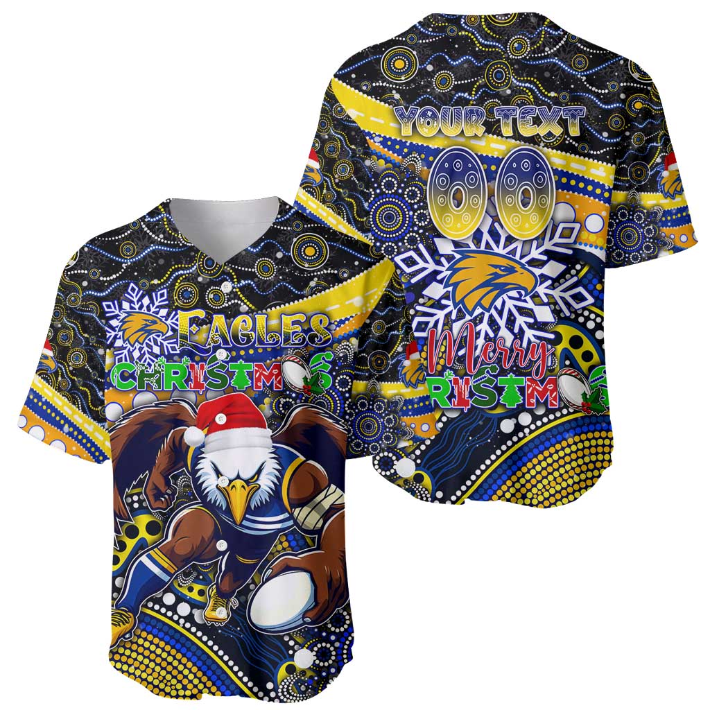 Merry Christmas AFL Eagles Baseball Jersey Aboriginal Santa Football Mascot