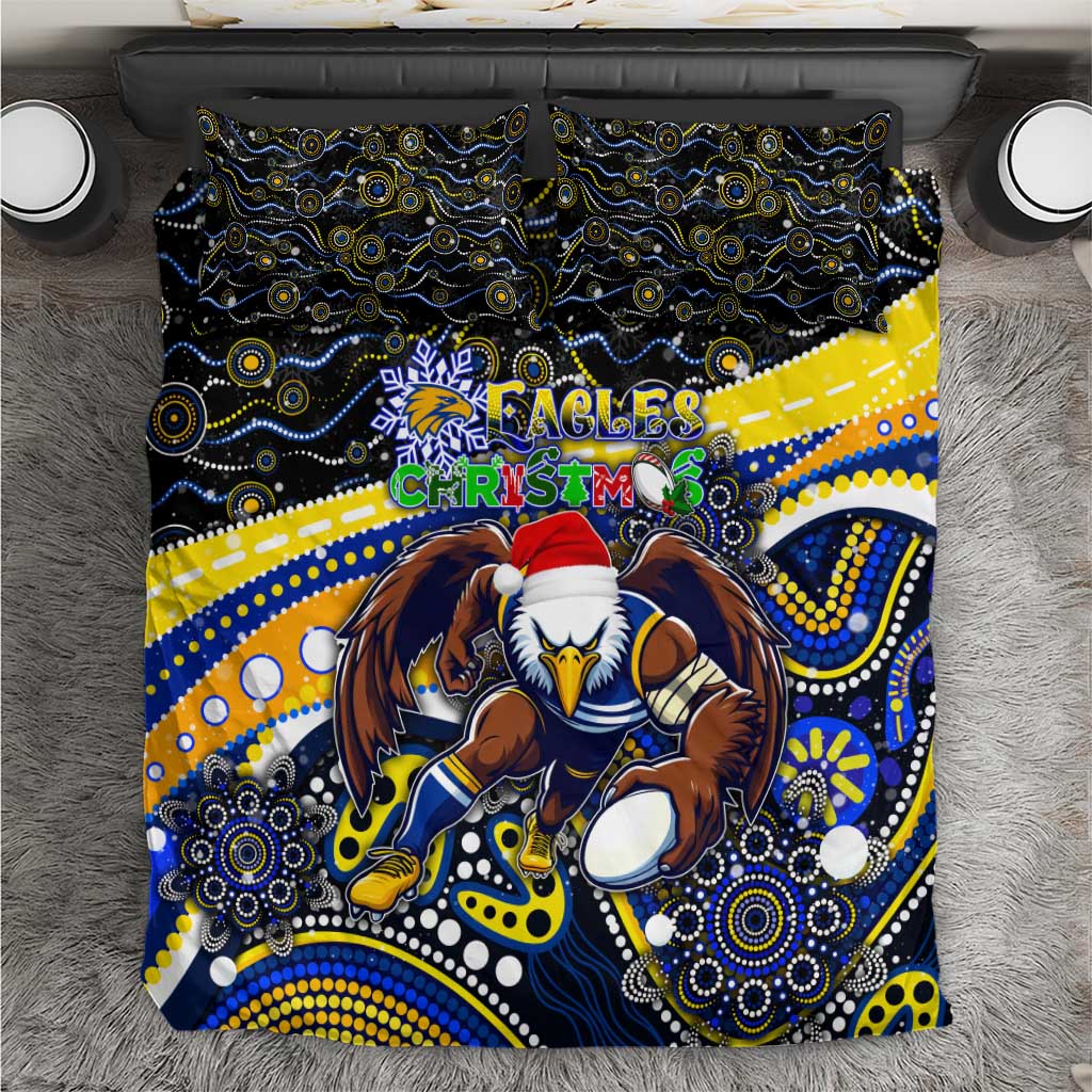Merry Christmas AFL Eagles Bedding Set Aboriginal Santa Football Mascot