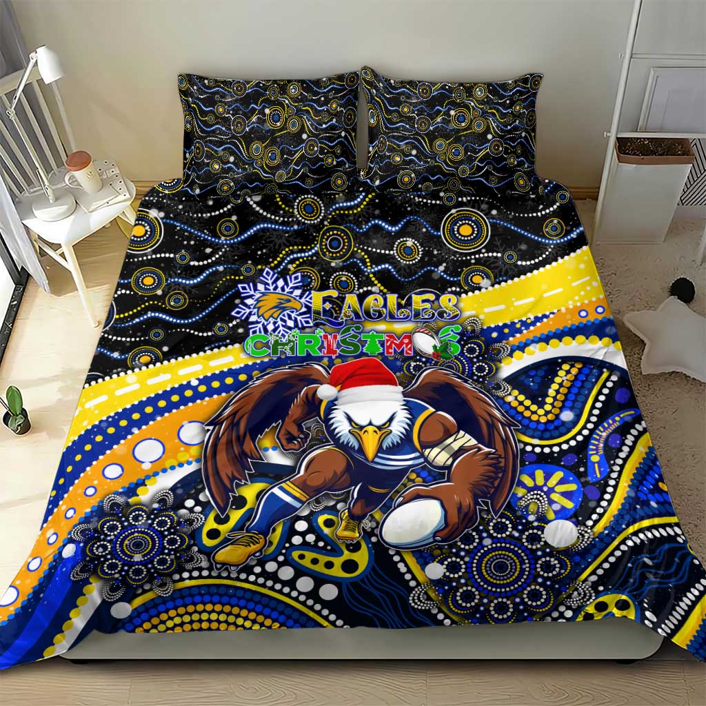 Merry Christmas AFL Eagles Bedding Set Aboriginal Santa Football Mascot