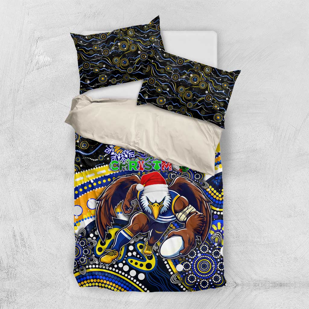 Merry Christmas AFL Eagles Bedding Set Aboriginal Santa Football Mascot