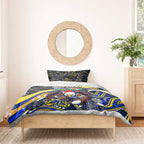 Merry Christmas AFL Eagles Bedding Set Aboriginal Santa Football Mascot