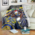 Merry Christmas AFL Eagles Blanket Aboriginal Santa Football Mascot