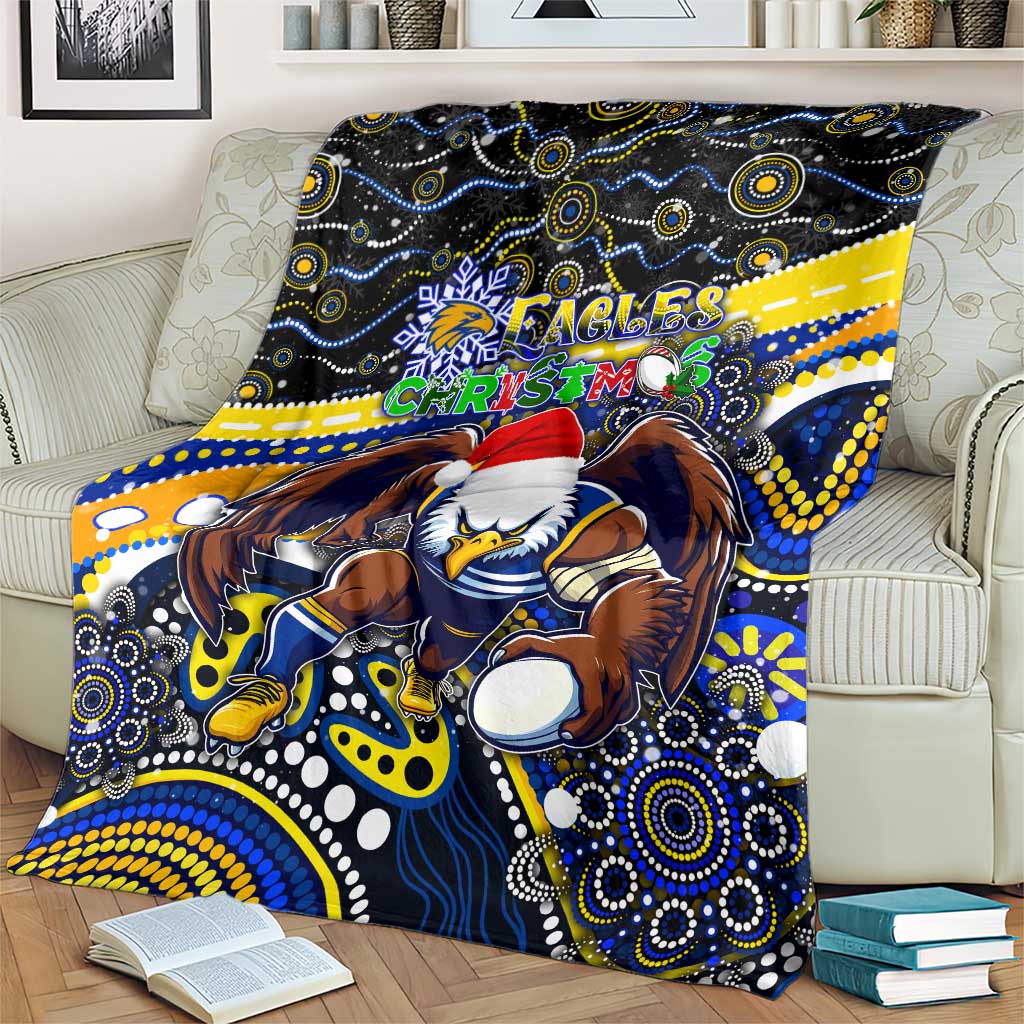 Merry Christmas AFL Eagles Blanket Aboriginal Santa Football Mascot