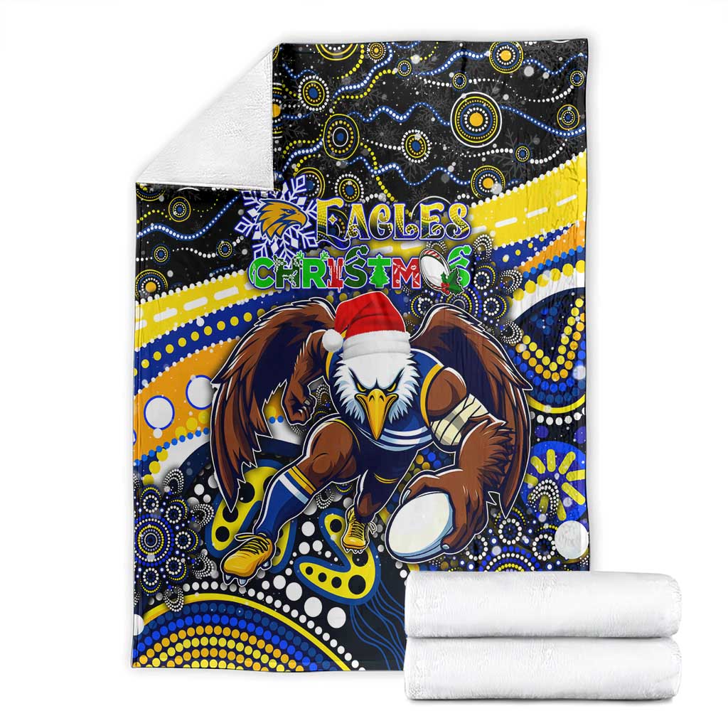 Merry Christmas AFL Eagles Blanket Aboriginal Santa Football Mascot
