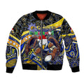 Merry Christmas AFL Eagles Bomber Jacket Aboriginal Santa Football Mascot