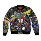 Merry Christmas AFL Eagles Bomber Jacket Aboriginal Santa Football Mascot