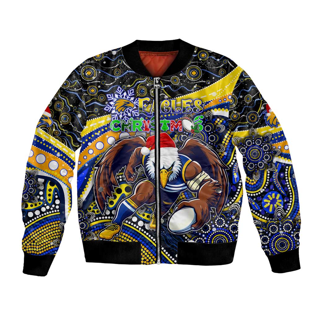 Merry Christmas AFL Eagles Bomber Jacket Aboriginal Santa Football Mascot