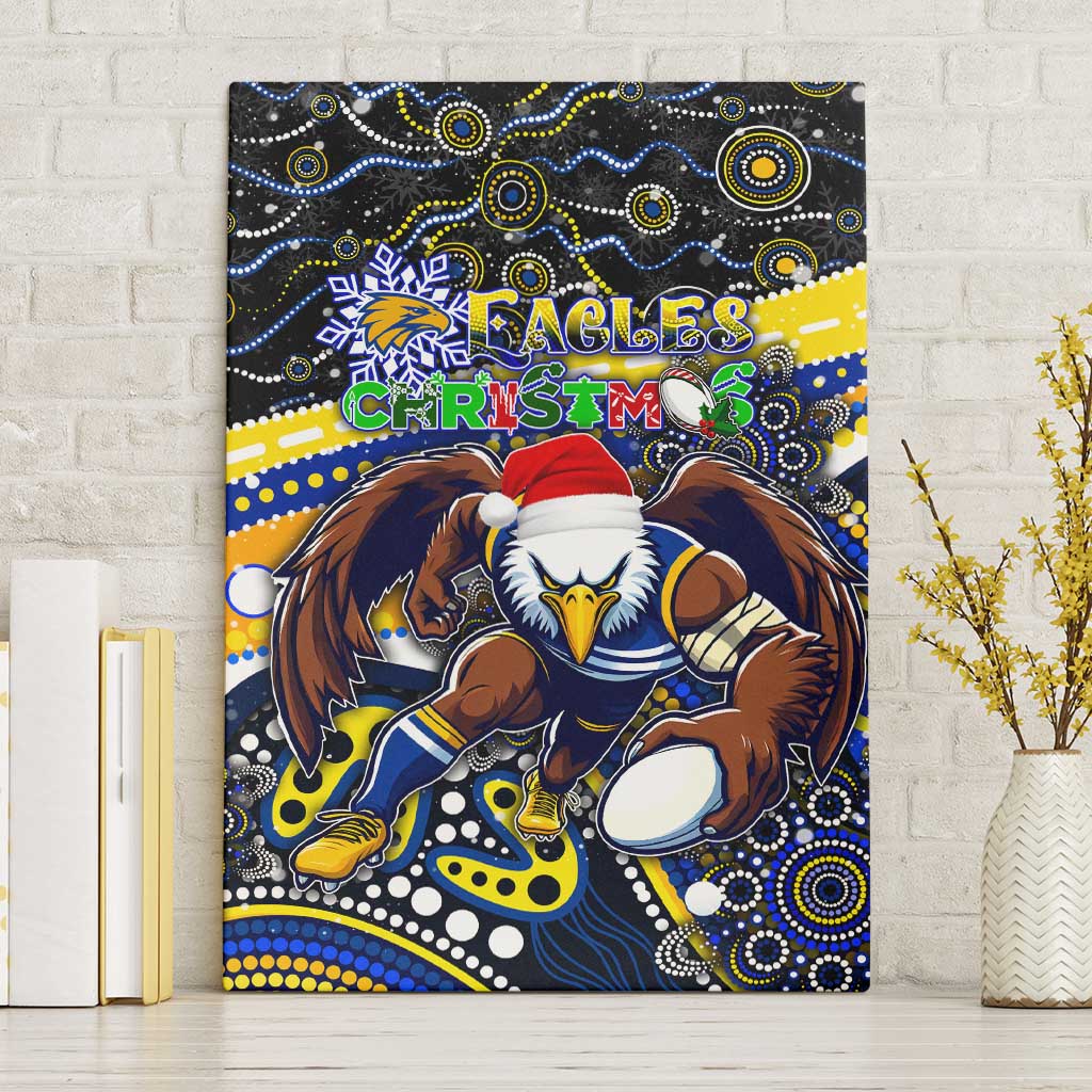 Merry Christmas AFL Eagles Canvas Wall Art Aboriginal Santa Football Mascot