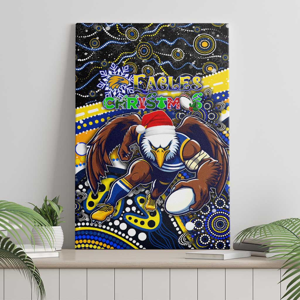 Merry Christmas AFL Eagles Canvas Wall Art Aboriginal Santa Football Mascot
