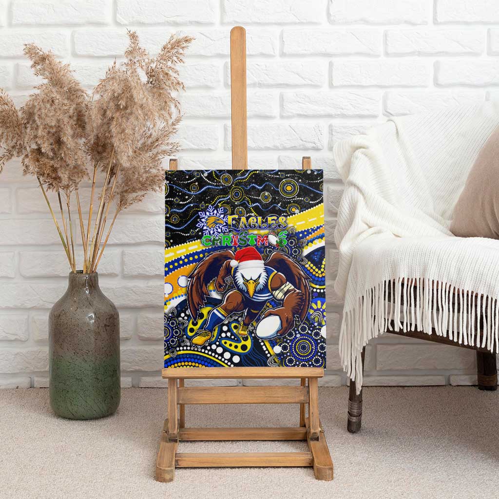 Merry Christmas AFL Eagles Canvas Wall Art Aboriginal Santa Football Mascot