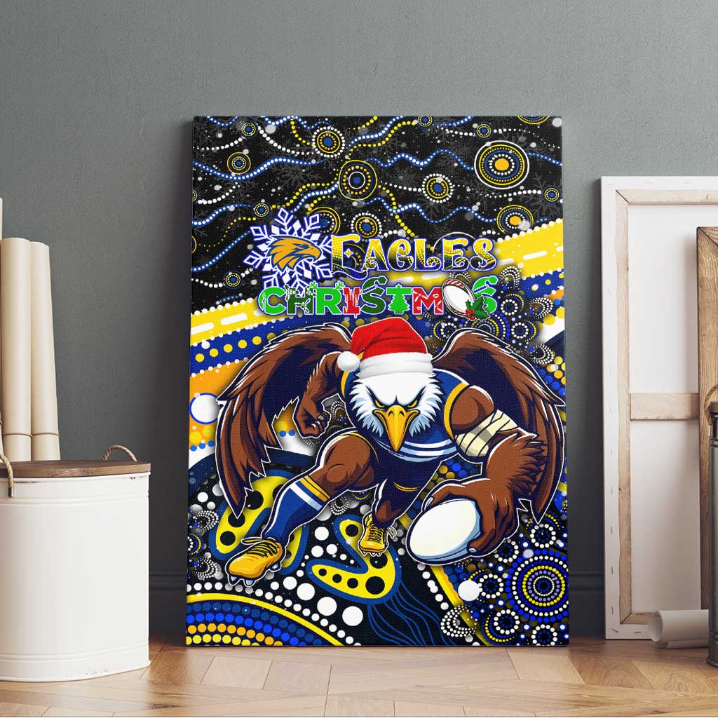 Merry Christmas AFL Eagles Canvas Wall Art Aboriginal Santa Football Mascot