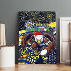 Merry Christmas AFL Eagles Canvas Wall Art Aboriginal Santa Football Mascot