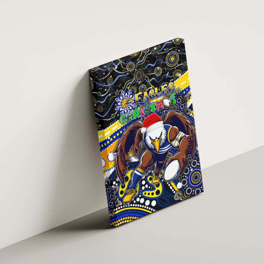 Merry Christmas AFL Eagles Canvas Wall Art Aboriginal Santa Football Mascot