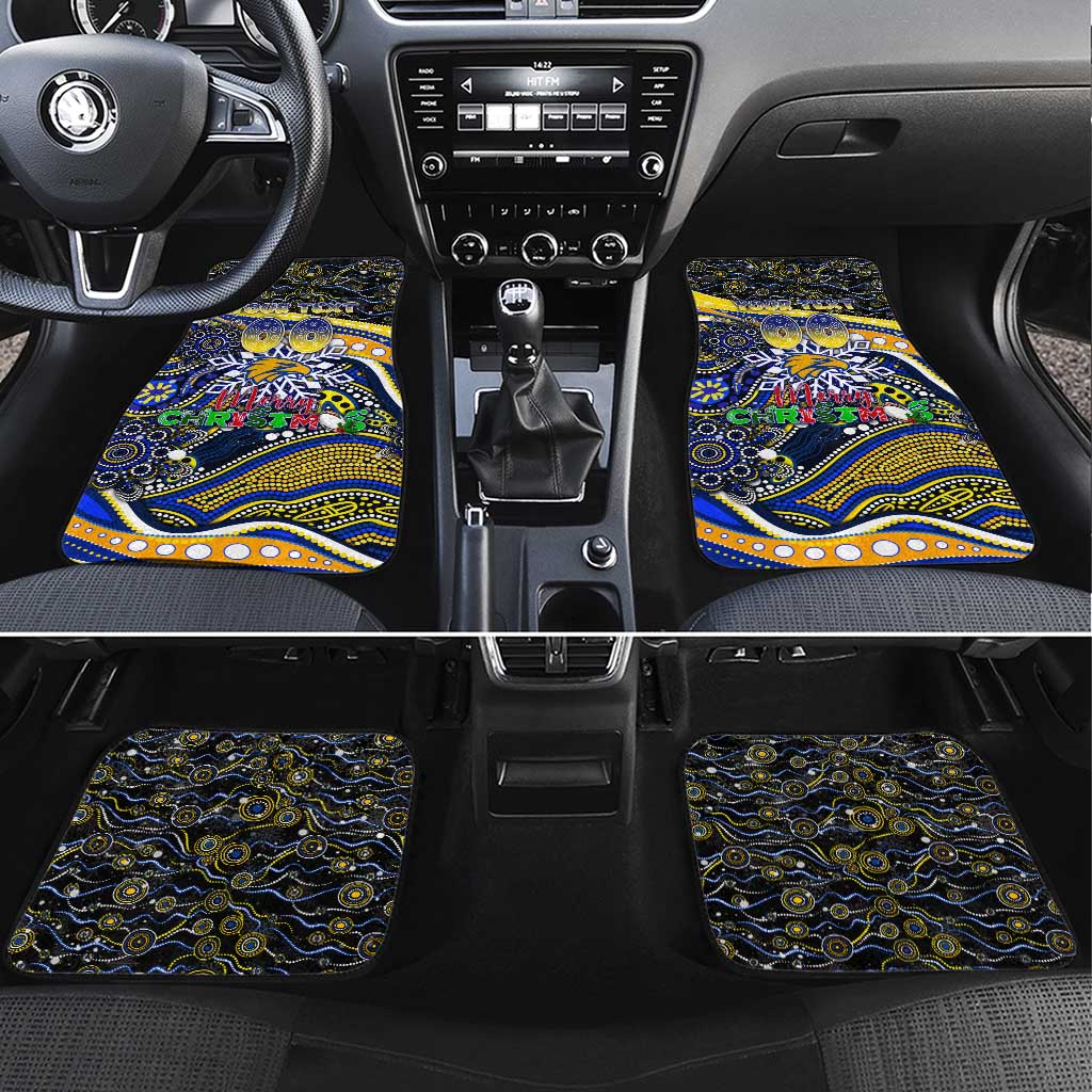 Merry Christmas AFL Eagles Car Mats Aboriginal Santa Football Mascot