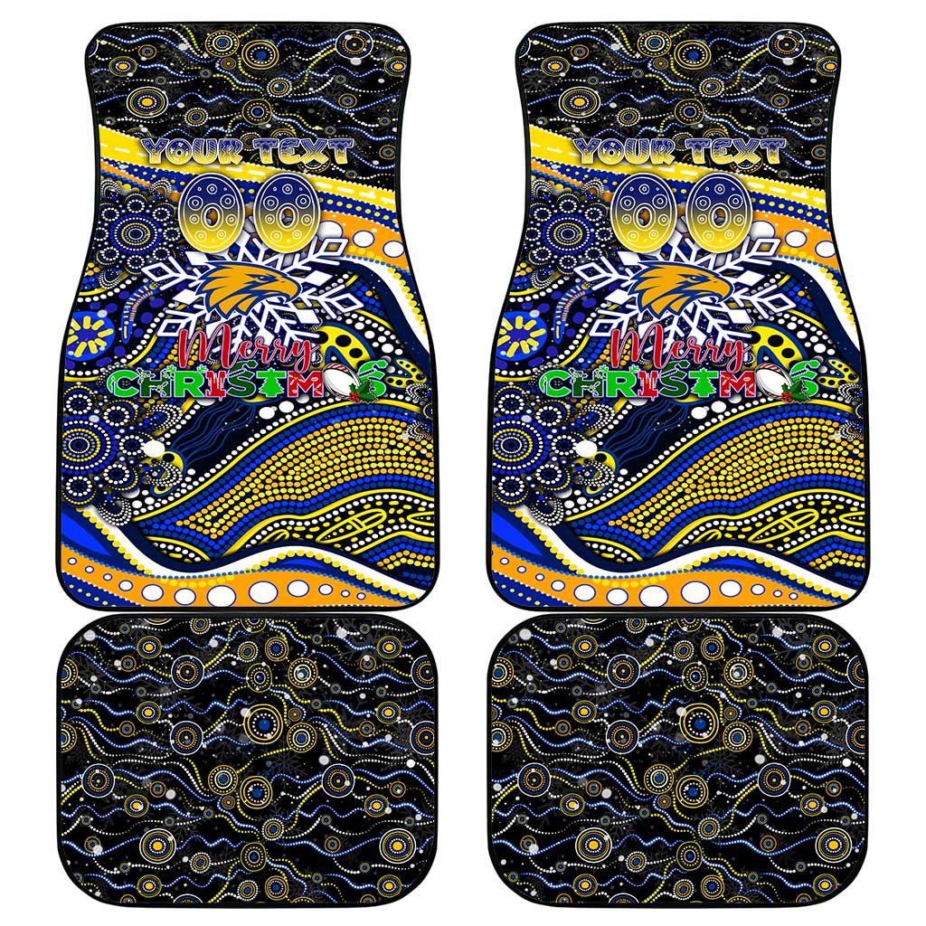 Merry Christmas AFL Eagles Car Mats Aboriginal Santa Football Mascot