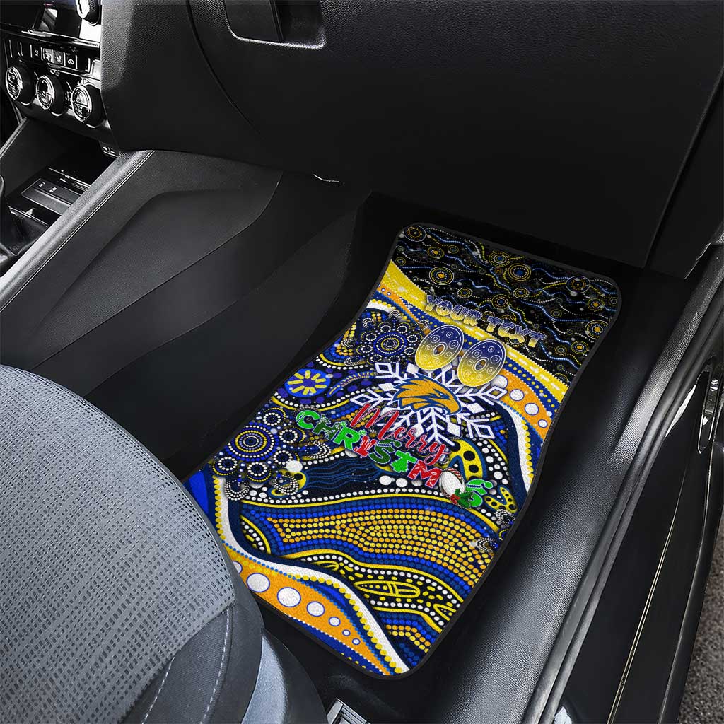 Merry Christmas AFL Eagles Car Mats Aboriginal Santa Football Mascot