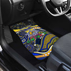Merry Christmas AFL Eagles Car Mats Aboriginal Santa Football Mascot