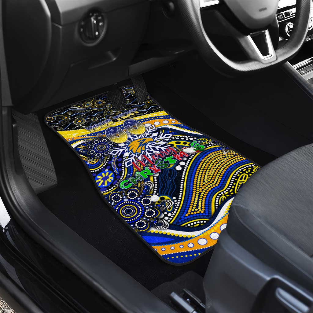 Merry Christmas AFL Eagles Car Mats Aboriginal Santa Football Mascot