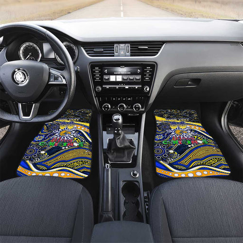 Merry Christmas AFL Eagles Car Mats Aboriginal Santa Football Mascot