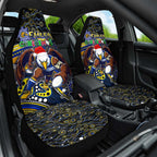 Merry Christmas AFL Eagles Car Seat Cover Aboriginal Santa Football Mascot