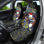 Merry Christmas AFL Eagles Car Seat Cover Aboriginal Santa Football Mascot