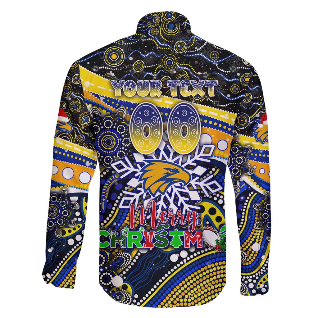 Merry Christmas AFL Eagles Family Matching Long Sleeve Bodycon Dress and Hawaiian Shirt Aboriginal Santa Football Mascot