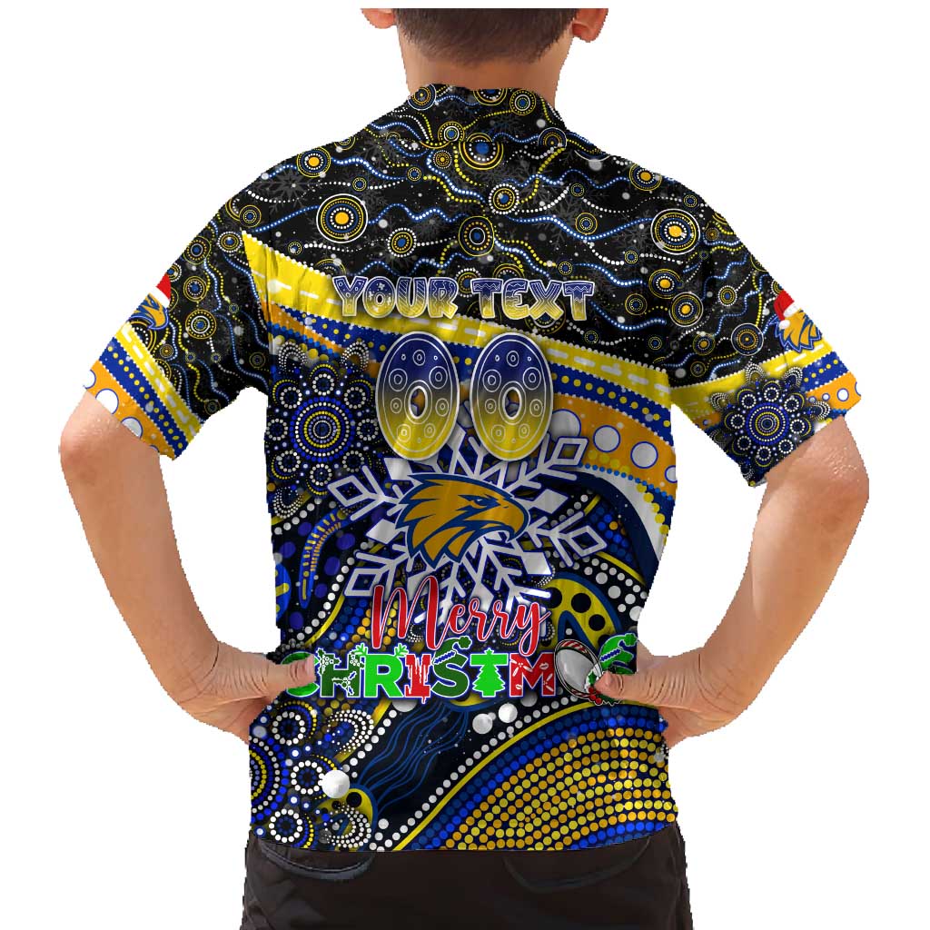 Merry Christmas AFL Eagles Family Matching Mermaid Dress and Hawaiian Shirt Aboriginal Santa Football Mascot