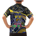 Merry Christmas AFL Eagles Family Matching Mermaid Dress and Hawaiian Shirt Aboriginal Santa Football Mascot