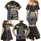 Merry Christmas AFL Eagles Family Matching Mermaid Dress and Hawaiian Shirt Aboriginal Santa Football Mascot