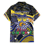 Merry Christmas AFL Eagles Family Matching Off Shoulder Maxi Dress and Hawaiian Shirt Aboriginal Santa Football Mascot