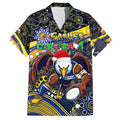 Merry Christmas AFL Eagles Family Matching Summer Maxi Dress and Hawaiian Shirt Aboriginal Santa Football Mascot