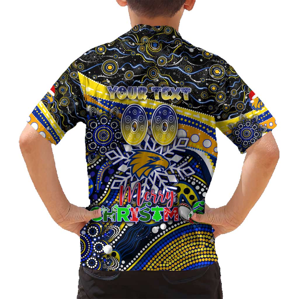 Merry Christmas AFL Eagles Family Matching Tank Maxi Dress and Hawaiian Shirt Aboriginal Santa Football Mascot
