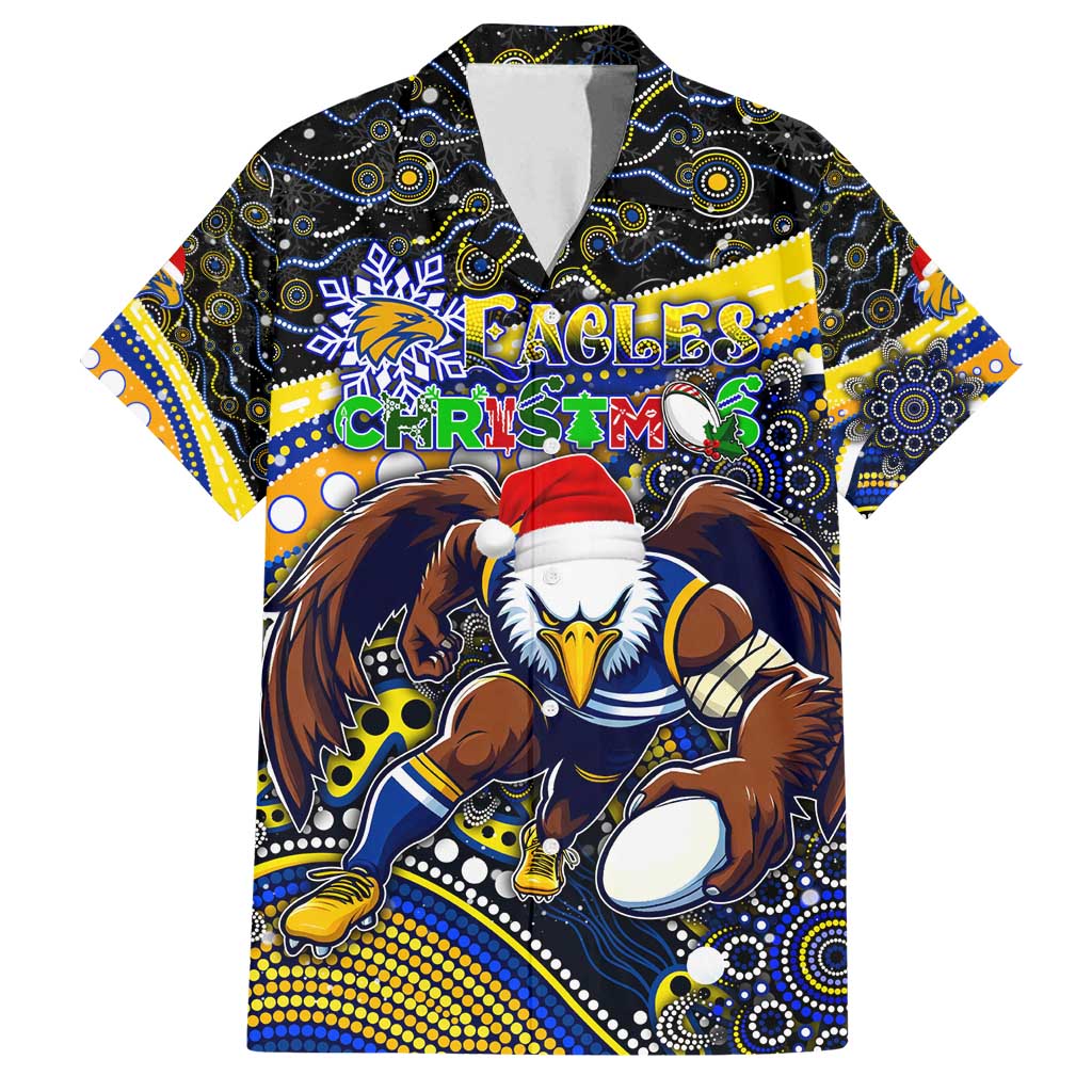 Merry Christmas AFL Eagles Family Matching Tank Maxi Dress and Hawaiian Shirt Aboriginal Santa Football Mascot