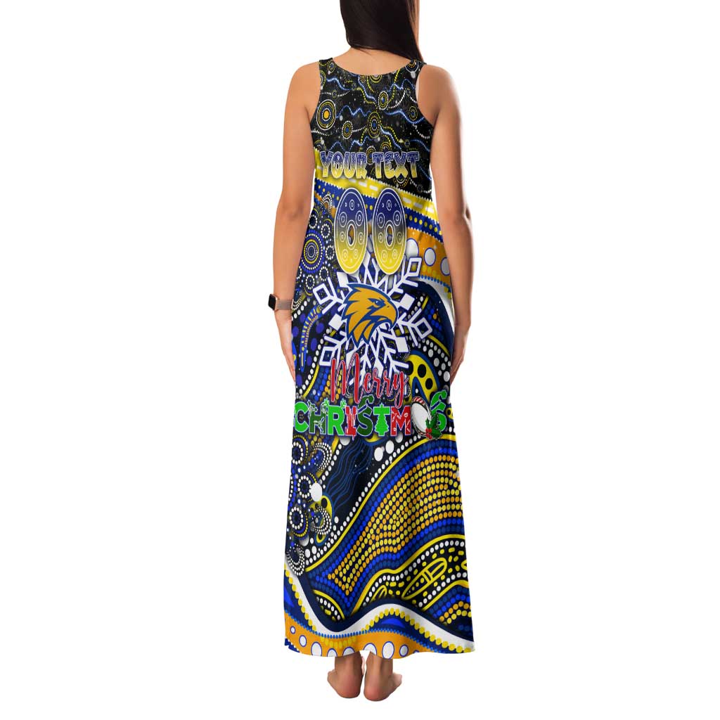 Merry Christmas AFL Eagles Family Matching Tank Maxi Dress and Hawaiian Shirt Aboriginal Santa Football Mascot