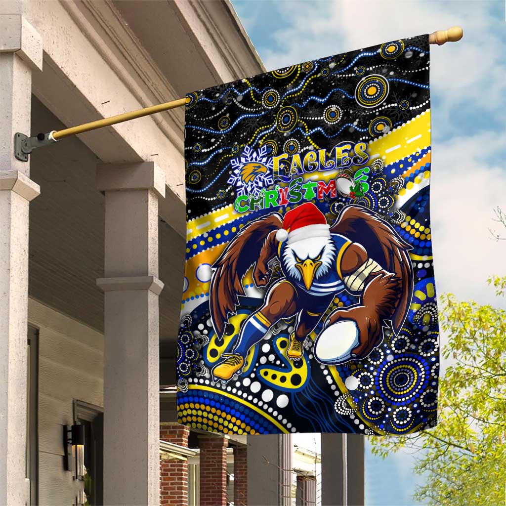 Merry Christmas AFL Eagles Garden Flag Aboriginal Santa Football Mascot