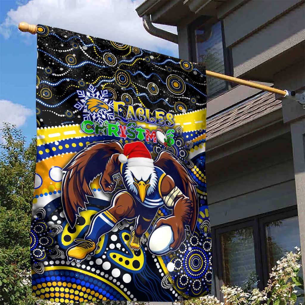 Merry Christmas AFL Eagles Garden Flag Aboriginal Santa Football Mascot