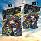 Merry Christmas AFL Eagles Garden Flag Aboriginal Santa Football Mascot