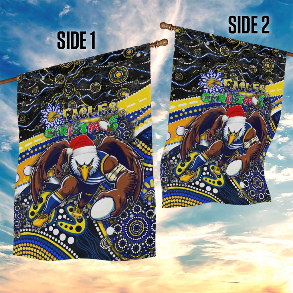 Merry Christmas AFL Eagles Garden Flag Aboriginal Santa Football Mascot