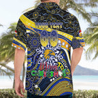 Merry Christmas AFL Eagles Hawaiian Shirt Aboriginal Santa Football Mascot