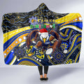 Merry Christmas AFL Eagles Hooded Blanket Aboriginal Santa Football Mascot