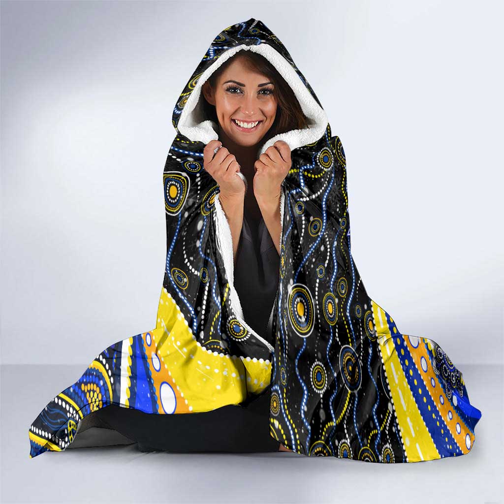 Merry Christmas AFL Eagles Hooded Blanket Aboriginal Santa Football Mascot