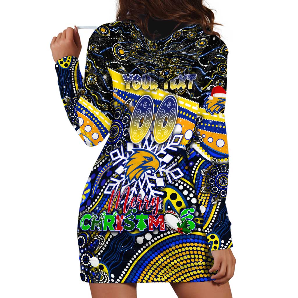 Merry Christmas AFL Eagles Hoodie Dress Aboriginal Santa Football Mascot