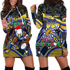 Merry Christmas AFL Eagles Hoodie Dress Aboriginal Santa Football Mascot