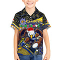 Merry Christmas AFL Eagles Kid Hawaiian Shirt Aboriginal Santa Football Mascot