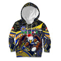 Merry Christmas AFL Eagles Kid Hoodie Aboriginal Santa Football Mascot